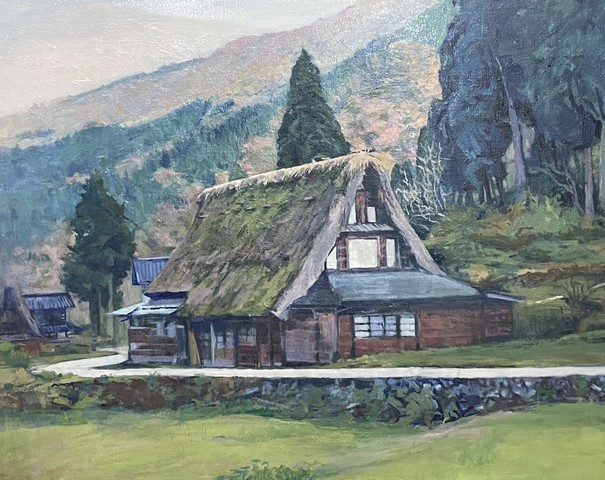 羅恒俊 ，相倉合掌造（Ainokura Gassho-zukuri Village），2023，30F，油彩