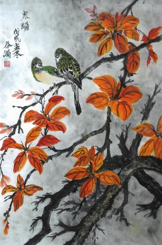 Madam WANG TAI CHUN MAN Chinese brush Painting : Flowers, Birds and Landscape