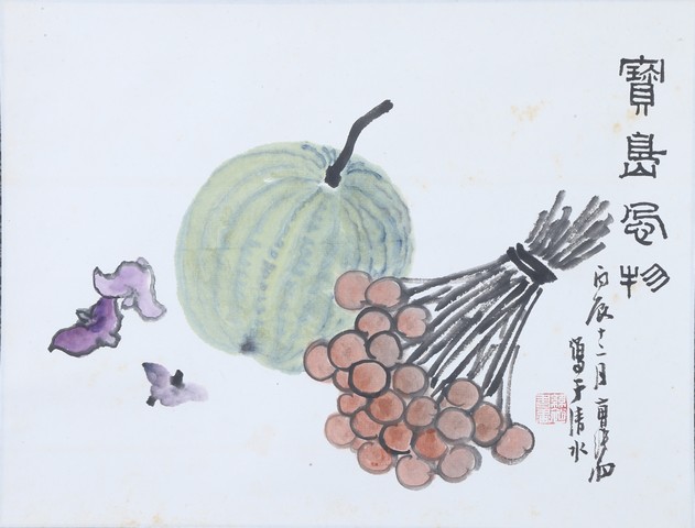 曹緯初，寶島風物，1976年，34×45cm(曹天啟收藏)