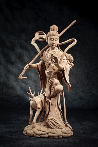 立體：No18  麻姑獻壽 45×20×18cm 樟木 2011.