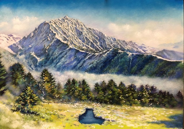 張希群-南湖雪景-39x54cm-2020