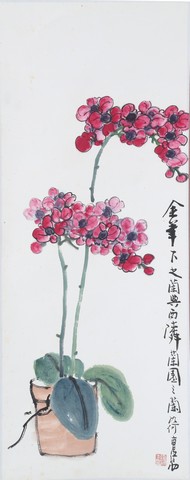 曹緯初，蘭，34×85cm(曹天啟收藏)